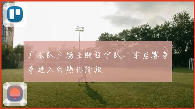 广东队主场击败辽宁队,季后赛争夺进入白热化阶段